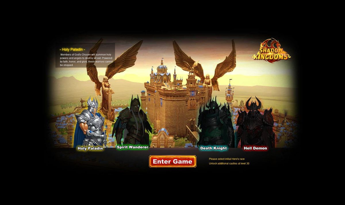 Shadow of Kingdoms (Windows) screenshot: Choose a faction.