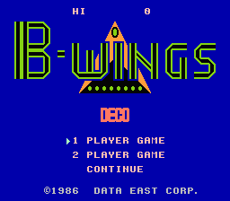 B-Wings: Battle Wings (NES) screenshot: Title screen