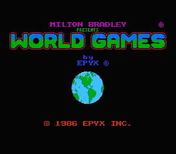 World Games (NES) screenshot: Title screen