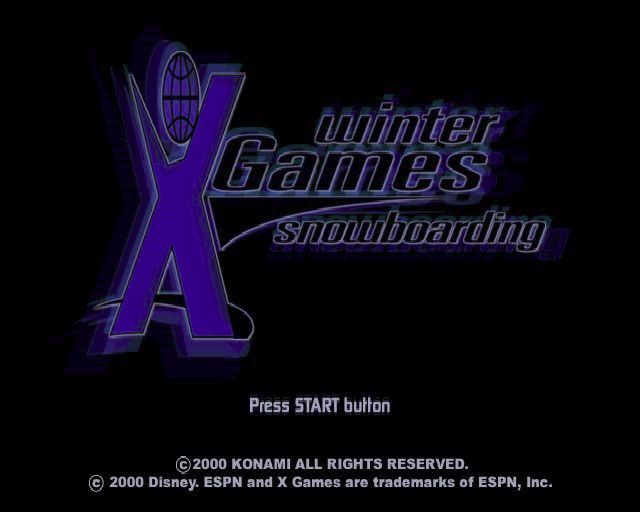 ESPN Winter X Games Snowboarding (PlayStation 2) screenshot: The title screen