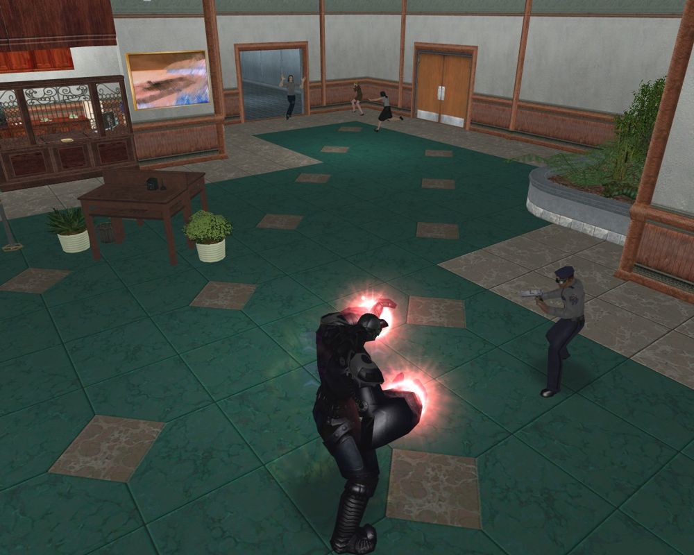 City of Villains (Windows) screenshot: Who is stronger, your pistol or my fist...
