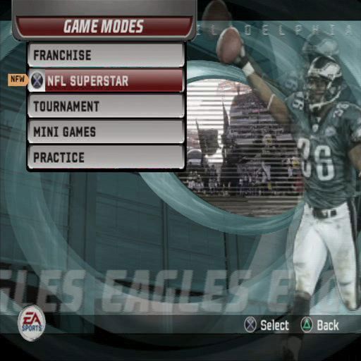 Madden NFL 06 (PlayStation 2) screenshot: The game modes menu
