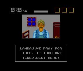 Lord of the Sword (SEGA Master System) screenshot: In Game (Talking)