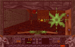 Magic & Mayhem for Heretic (DOS) screenshot: The combat is fast and furious here
