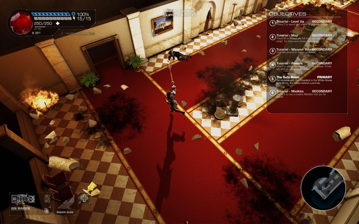 Bombshell (Windows) screenshot: Wreaking havoc inside the White House.