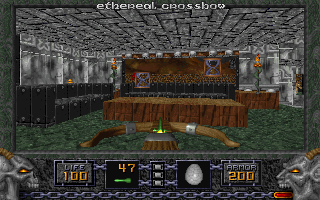 Magic & Mayhem for Heretic (DOS) screenshot: Plenty of power-ups hereabouts