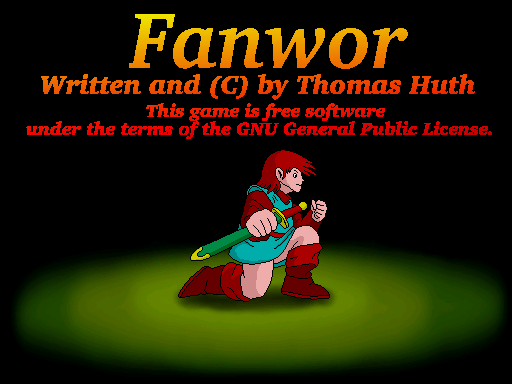 Fanwor: The Legend of Gemda (Linux) screenshot: Title screen