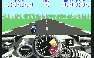 500cc Motomanager (Commodore 64) screenshot: Starting the qualification...