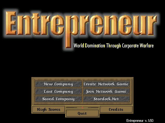 Entrepreneur (Windows) screenshot: Title screen