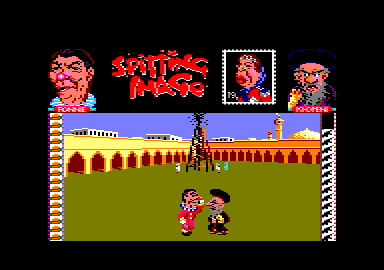 Spitting Image: The Computer Game (Amstrad CPC) screenshot: BOP!