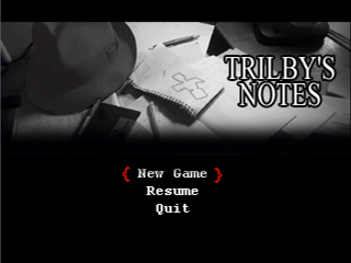 Trilby's Notes (Windows) screenshot: Title screen