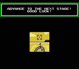Mechanized Attack (NES) screenshot: Intro for a new stage