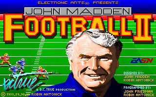 John Madden Football II (DOS) screenshot: Title Screen