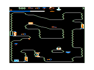 Cave Walker (TRS-80 CoCo) screenshot: Second chamber