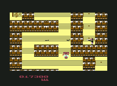 Amadeus Revenge (Commodore 64) screenshot: You were stopped this time...