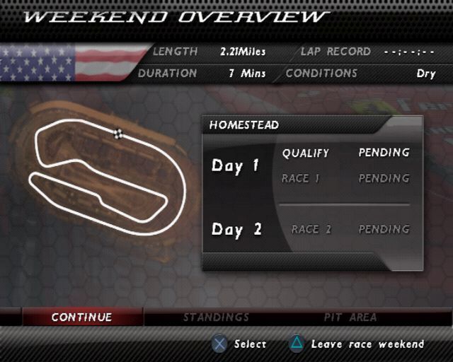 Ferrari Challenge: Trofeo Pirelli (PlayStation 2) screenshot: A Challenge weekend spans two days. Players can qualify by racing, a chance for more points, or they can auto=qualify