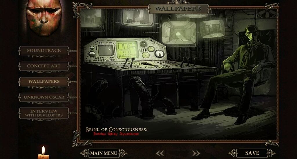 Brink of Consciousness: Dorian Gray Syndrome (Collector's Edition) (Android) screenshot: Collectors menu - Wallpapers