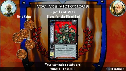 Warhammer: Battle for Atluma (PSP) screenshot: Battle results