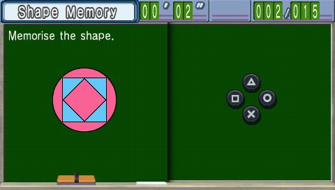 M¿nd Quiz (PSP) screenshot: Shape the memory.
