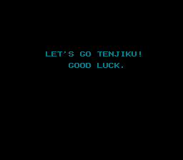 SonSon (NES) screenshot: Let's go tenjiku!