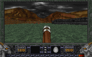 Magic & Mayhem for Heretic (DOS) screenshot: Once they're all slain, it's rather peaceful.