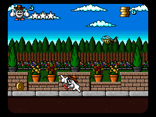 Giddy 3: The Retro Eggsperience (DOS) screenshot: Flower pots