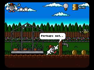 Giddy 3: The Retro Eggsperience (DOS) screenshot: Greenhouse