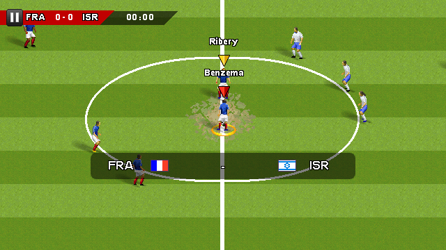 Real Soccer 2012 (J2ME) screenshot: Kick-off (640x360 version)