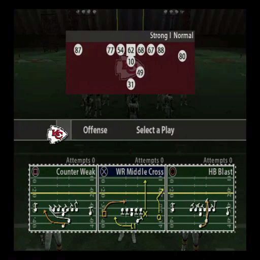 Madden NFL 2005 (PlayStation 2) screenshot: There are multiple playbooks available plus the gamer can create their own