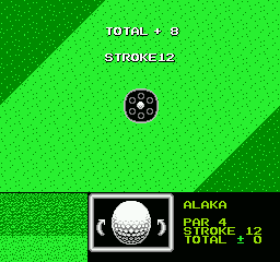 Golf Grand Slam (NES) screenshot: Given your score after finishing the hole