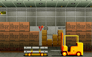 Super-VGA Harrier (DOS) screenshot: Cargo area