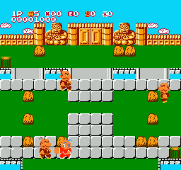 Chinese Hero (NES) screenshot: Throwing a punch.
