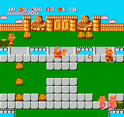 Chinese Hero (NES) screenshot: Doing my best Fire Mario impression.