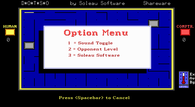 Dotso (DOS) screenshot: Options