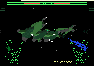 Shadow Squadron (SEGA 32X) screenshot: A BIG ship to take on.