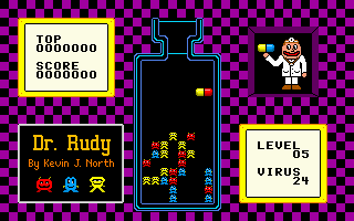 Dr. Rudy (DOS) screenshot: Dr. Rudy in action