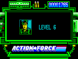 Action Force (ZX Spectrum) screenshot: Starting level 6