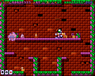 Super Methane Bros (Amiga) screenshot: Vines