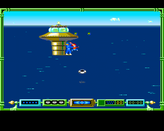 Typhoon Thompson in Search for the Sea Child (Amiga) screenshot: Intro: Ouch! That hurts!