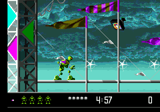 VectorMan (Genesis) screenshot: Starting the game