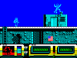 Action Force II: International Heroes (ZX Spectrum) screenshot: - Take THAT You... MEAT HEAAAD!! - YEAHHH, GO, GO, GO!!