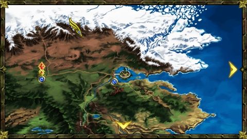 Monster Kingdom: Jewel Summoner (PSP) screenshot: World map