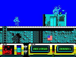 Action Force II: International Heroes (ZX Spectrum) screenshot: Wait... waiiittt... there's a misunderstanding here!! You'll regret that for the rest of your life!! Waaaake up you miserable AIRTIGHT!!! Waii...