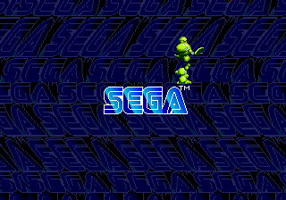 VectorMan (Genesis) screenshot: Sega logo with Vectorman ;)