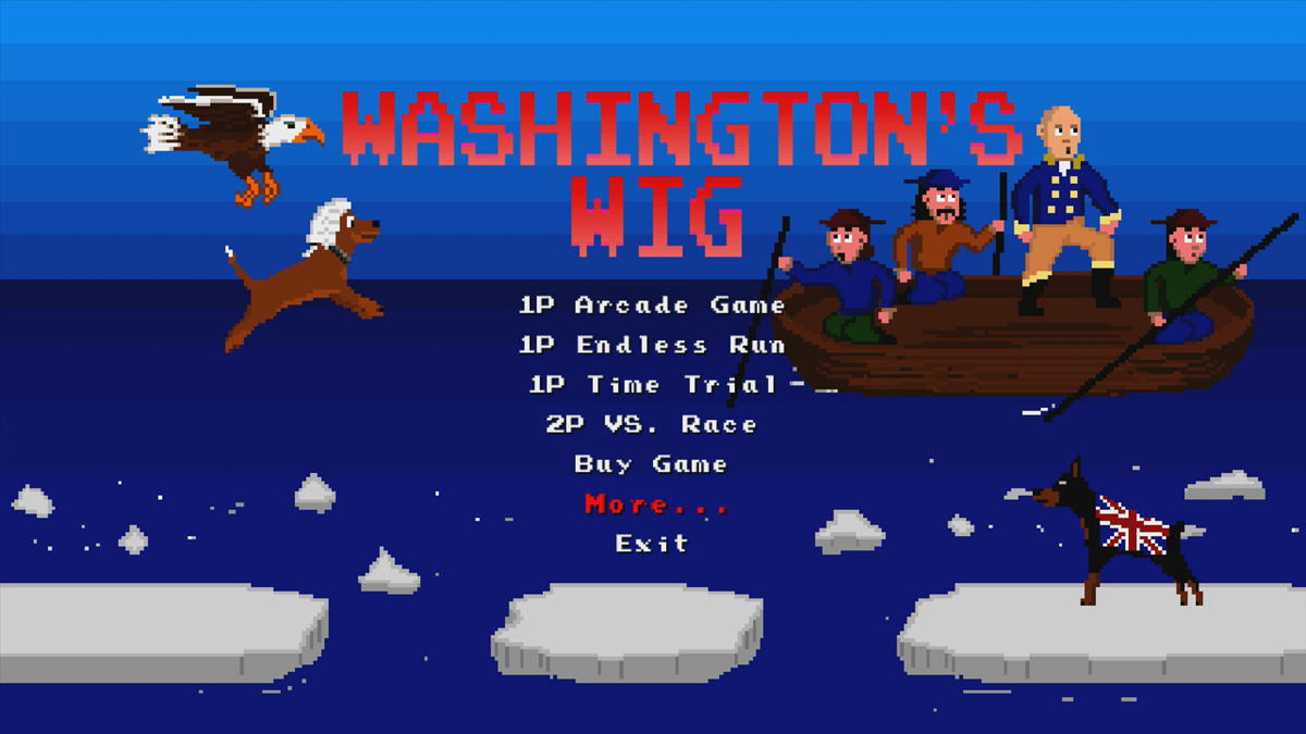 Washington's Wig (Xbox 360) screenshot: Main menu (Trial version)