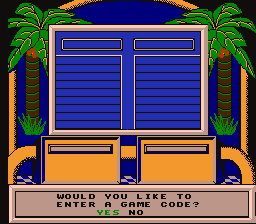Classic Concentration (NES) screenshot: Main menu