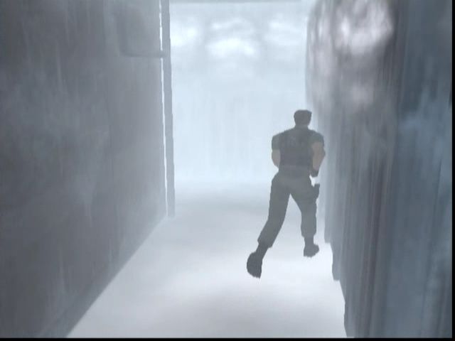 Resident Evil: Code: Veronica (Dreamcast) screenshot: Chris eventually follows to the Antarctica base