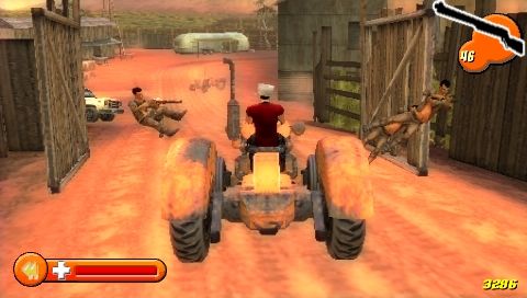 Chili Con Carnage (PSP) screenshot: There are different types of vehicles available for player to control!