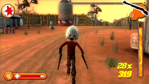 Chili Con Carnage (PSP) screenshot: One of the El Macho challenges – Take down as many enemies as possible while combo is running.