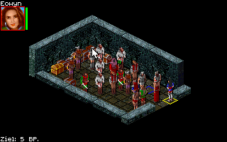 Realms of Arkania III: Shadows over Riva (DOS) screenshot: Fighting a group of pirates.